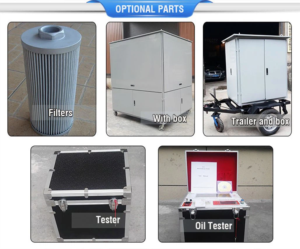 optional parts transformer oil filtration unit